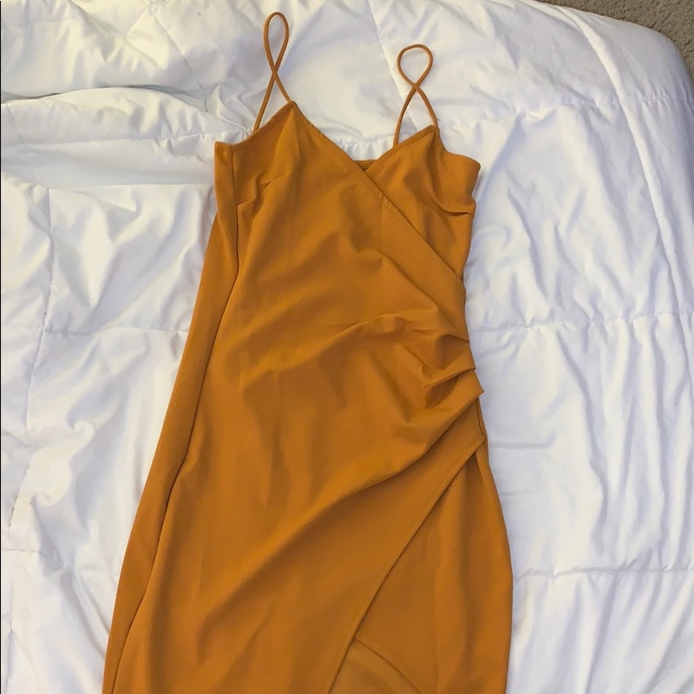 Asymmetrical spaghetti strap dress